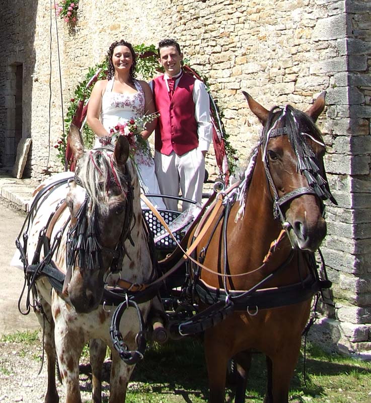 Mariage en caleche